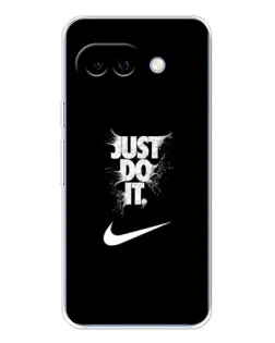 Чехол для Google Pixel 9A с картинкой «Текстовый принт Nike»