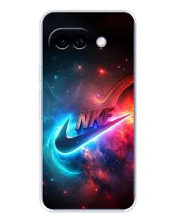 Чехол для Google Pixel 9A с картинкой «Огненный логотип Nike»