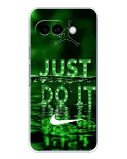 Чехол для Google Pixel 9A с картинкой «Зеленый неоновый Nike»