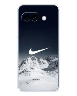 Чехол для Google Pixel 9A с картинкой «Nike — зимние горы»