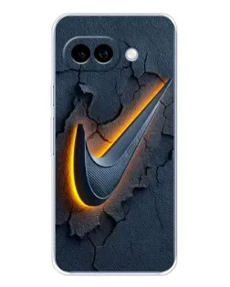 Чехол для Google Pixel 9A с картинкой «Объемный логотип Найк»