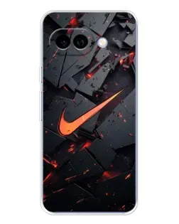 Чехол для Google Pixel 9A с картинкой «Nike — эффект разломов»