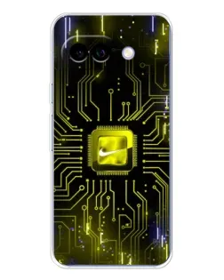 Чехол для Google Pixel 9A с картинкой «Nike — золотая искра»