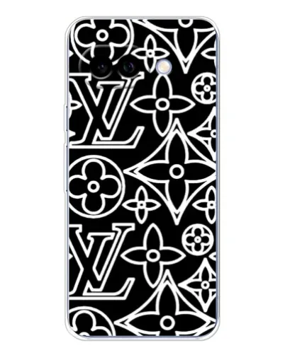 Чехол для Google Pixel 9A с картинкой «Черно-белый узор LV»
