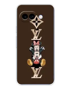 Чехол для Google Pixel 9A с картинкой «LV и Микки Маус»