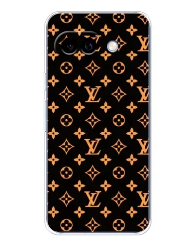 Чехол для Google Pixel 9A с картинкой «Золотая монограмма LV»
