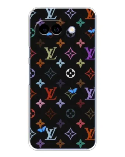 Чехол для Google Pixel 9A с картинкой «Цветная монограмма LV»