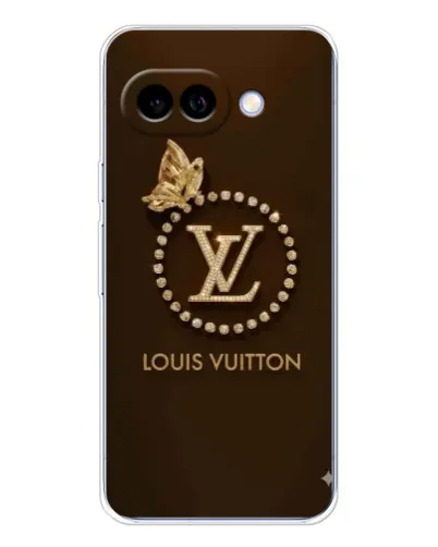 Чехол для Google Pixel 9A с картинкой «LV — золотая печать»