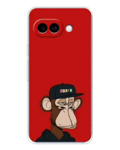 Чехол для Google Pixel 9A с картинкой «Bored Ape — красный фон»