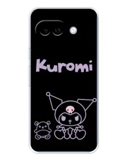 Чехол для Google Pixel 9A с картинкой «Kuromi — черный минимализм»