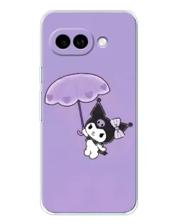 Чехол для Google Pixel 9A с картинкой «Kuromi с зонтиком»