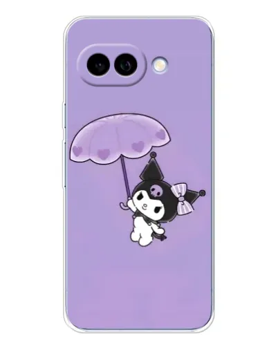 Чехол для Google Pixel 9A с картинкой «Kuromi с зонтиком»