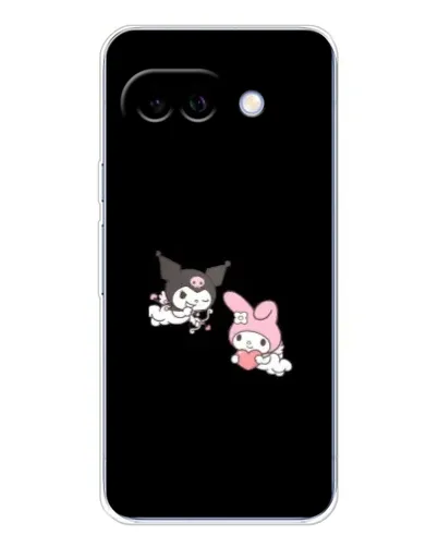 Чехол для Google Pixel 9A с картинкой «My Melody и Kuromi»