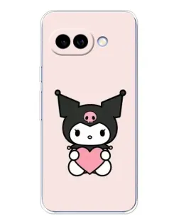 Чехол для Google Pixel 9A с картинкой «Kuromi и сердце»