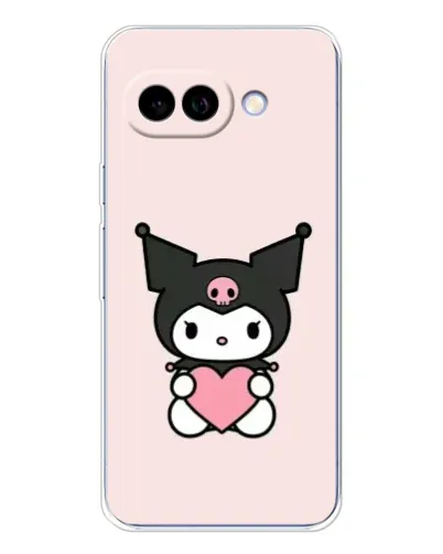 Чехол для Google Pixel 9A с картинкой «Kuromi и сердце»