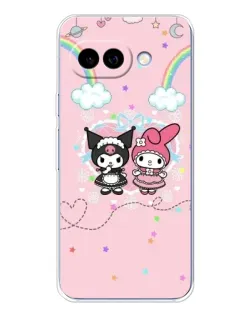 Чехол для Google Pixel 9A с картинкой «My Melody и Kuromi»