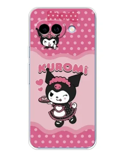Чехол для Google Pixel 9A с картинкой «Kuromi в очках»