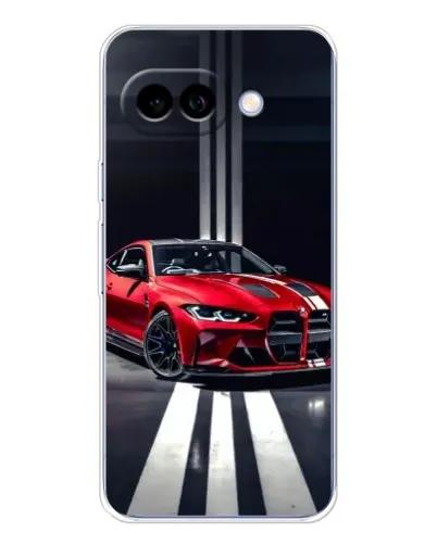 Чохол для Google Pixel 9A з картинкою «Червона BMW на дорозі»