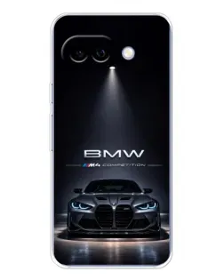 Чохол для Google Pixel 9A з картинкою «BMW крізь нічне місто»