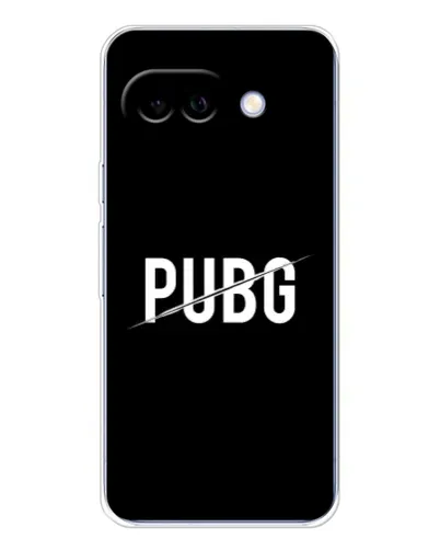 Чехол для Google Pixel 9A с картинкой «PUBG — белый логотип»