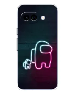 Чехол для Google Pixel 9A с картинкой «Among Us неон-арт»