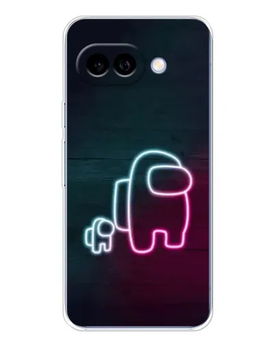 Чехол для Google Pixel 9A с картинкой «Among Us неон-арт»