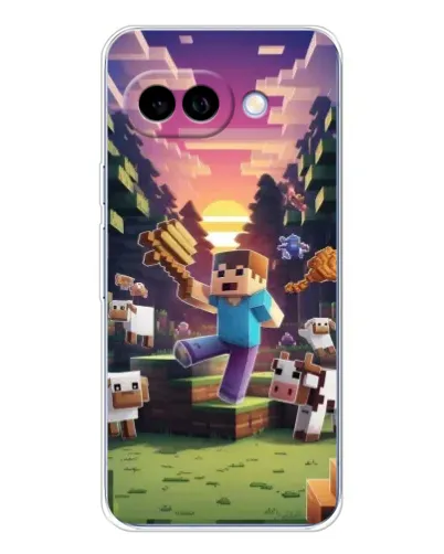 Чехол для Google Pixel 9A с картинкой «Стив на ферме»