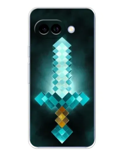 Чехол для Google Pixel 9A с картинкой «Алмазный меч неон»