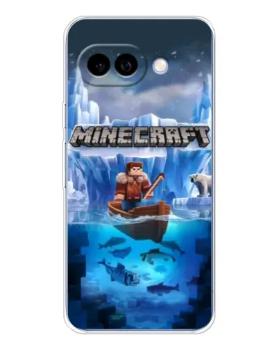 Чехол для Google Pixel 9A с картинкой «Minecraft ледяной мир»