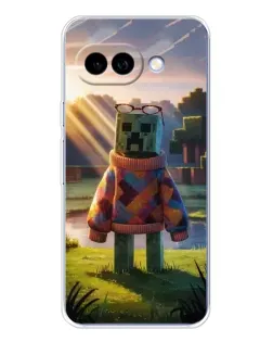 Чехол для Google Pixel 9A с картинкой «Крипер в свитере»
