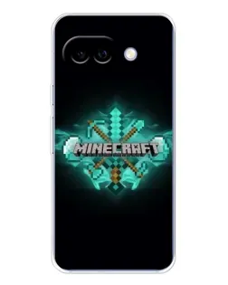 Чехол для Google Pixel 9A с картинкой «Minecraft Diamond лого»
