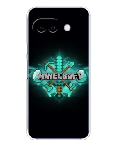 Чехол для Google Pixel 9A с картинкой «Minecraft Diamond лого»