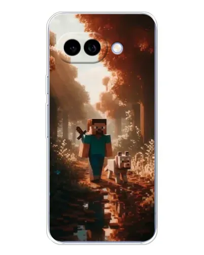 Чехол для Google Pixel 9A с картинкой «Стив в лесу»