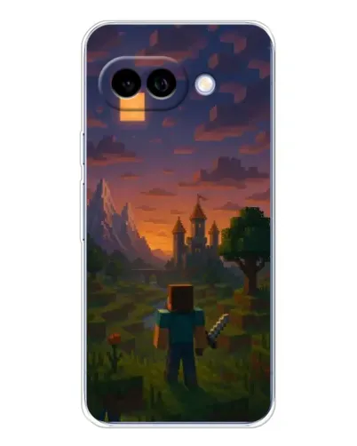 Чехол для Google Pixel 9A с картинкой «Стив у башни»