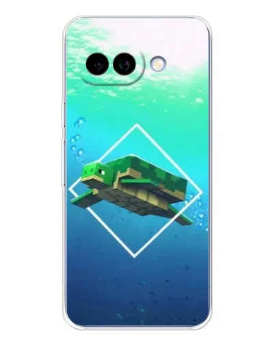 Чехол для Google Pixel 9A с картинкой «Черепаха Minecraft»