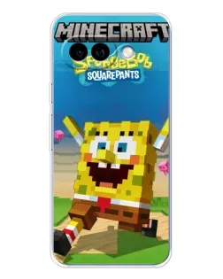 Чохол для Google Pixel 9A з картинкою «Губка Боб Minecraft»