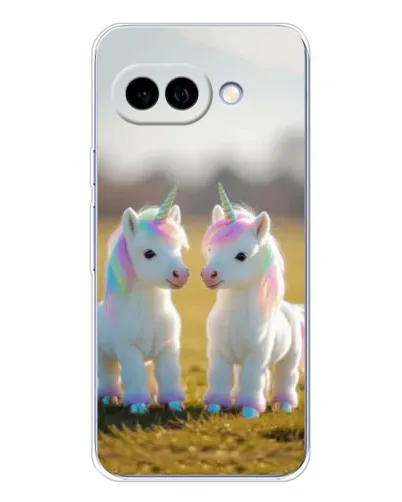 Чехол для Google Pixel 9A с картинкой «Пара единорогов»