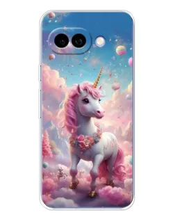 Чехол для Google Pixel 9A с картинкой «Единорог среди облаков»