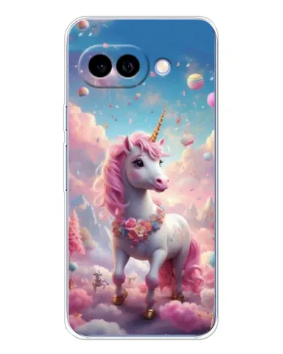 Чехол для Google Pixel 9A с картинкой «Единорог среди облаков»