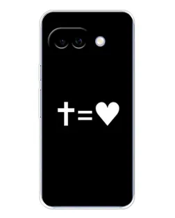 Чехол для Google Pixel 9A с картинкой «Крест и Сердце»