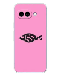 Чехол для Google Pixel 9A с картинкой «Розовый символ  Jesus»