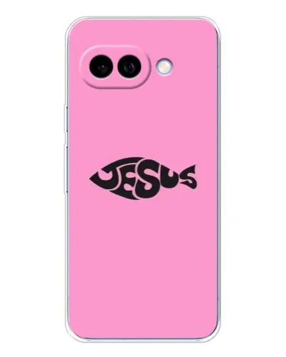 Чехол для Google Pixel 9A с картинкой «Розовый символ  Jesus»