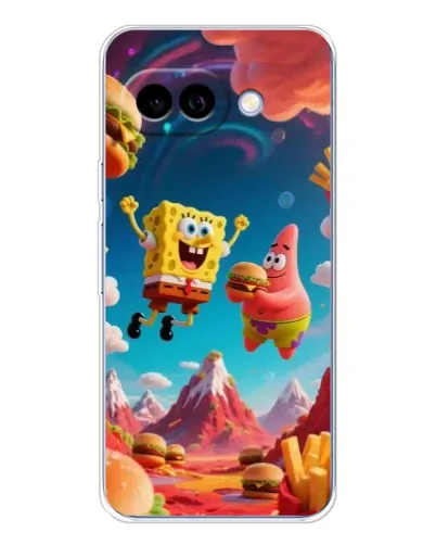 Чехол для Google Pixel 9A с картинкой «Космический фастфуд»