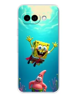 Чохол для Google Pixel 9A з картинкою «Спанч Боб під водою»