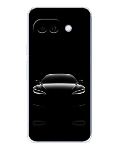 Чехол для Google Pixel 9A с картинкой «Силуэт Tesla Night»