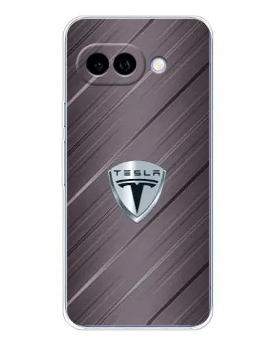 Чехол для Google Pixel 9A с картинкой «Металлическая текстура Tesla»