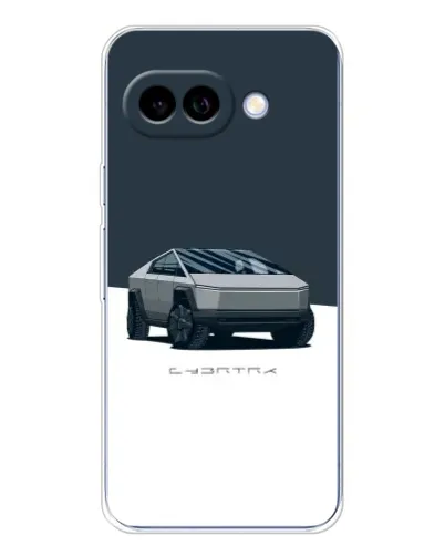 Чехол для Google Pixel 9A с картинкой «Серебристый Cybertruck Tesla»