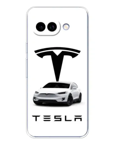 Чехол для Google Pixel 9A с картинкой «Tesla White Style»