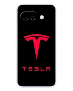 Чехол для Google Pixel 9A с картинкой «Tesla Red Logo»