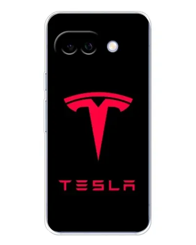 Чехол для Google Pixel 9A с картинкой «Tesla Red Logo»